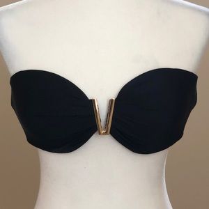 Black Bandeau Swim Top